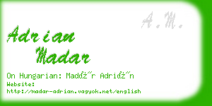adrian madar business card